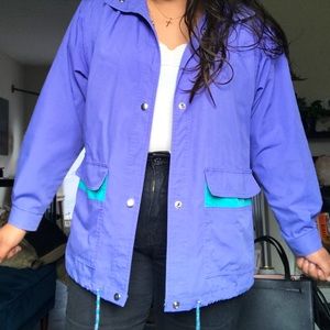 Vintage 90s Periwinkle Colorful Coat